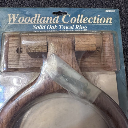 Vintage Towel Ring Solid Oak Construction NEW