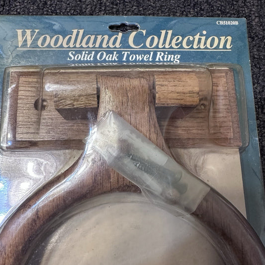 Vintage Towel Ring Solid Oak Construction NEW