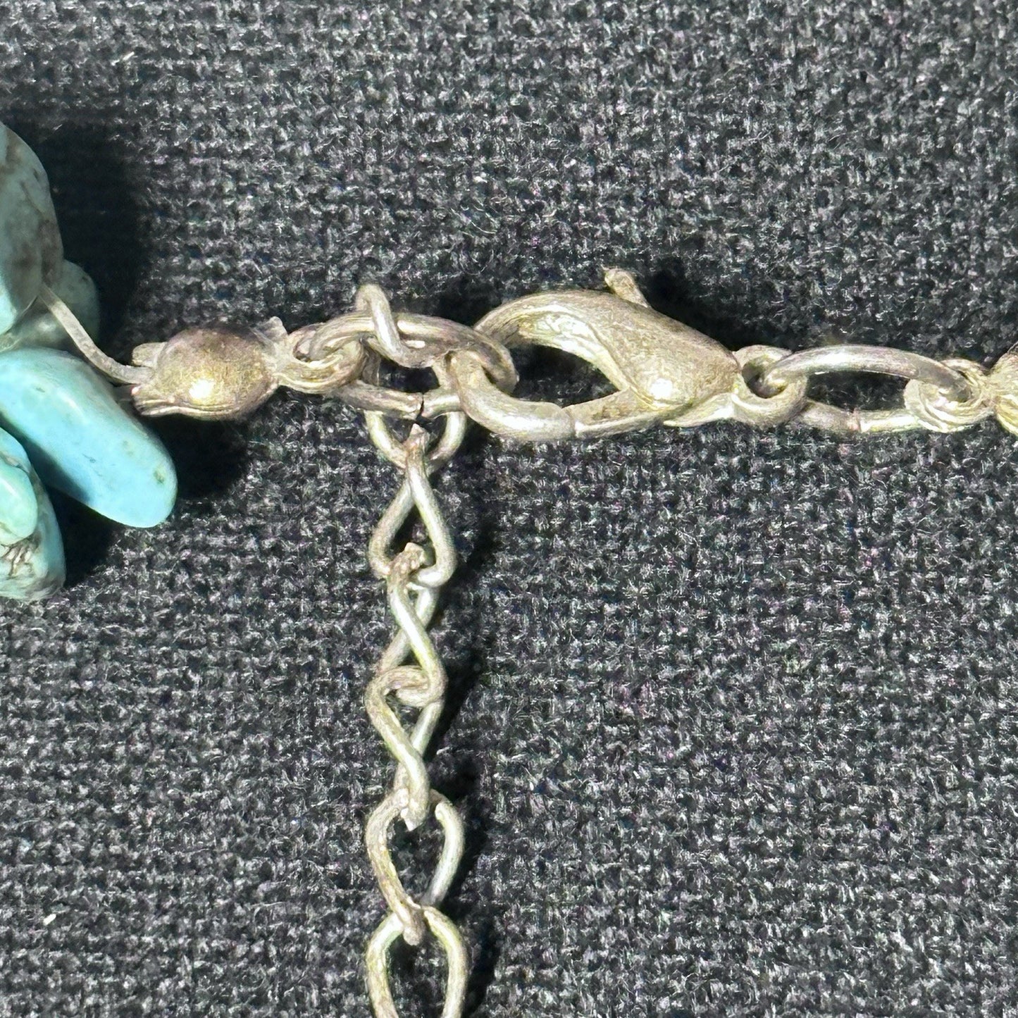 3 Stand Southwest Style Turquoise Dyed Turquoise Stones Christian Cross Necklace