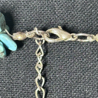 3 Stand Southwest Style Turquoise Dyed Turquoise Stones Christian Cross Necklace