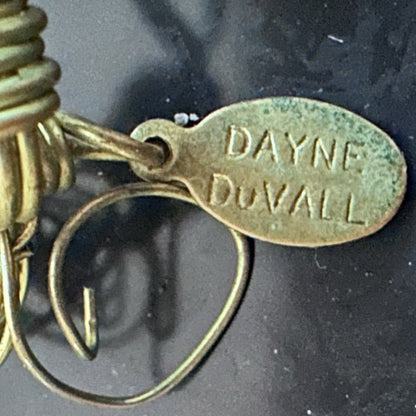 Vintage Dayne Duvall Wood & Mixed Stone Fashion Layering Long Necklace