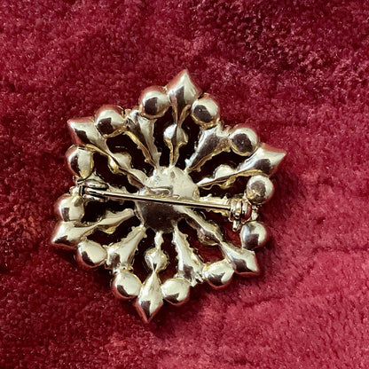 Liz Claiborne Gold-Tone Brooch – Fall Rhinestone Colors, LC Signed