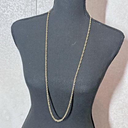 Classic versatile 36" Avon gold tone rope chain Necklace - vintage
